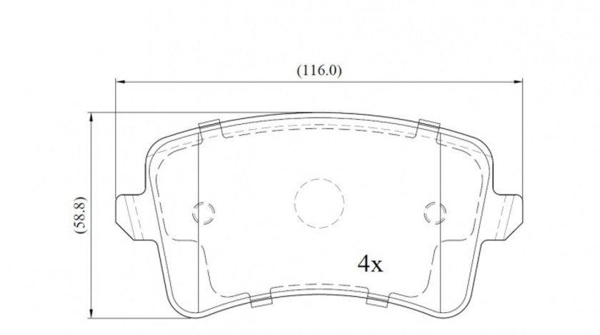 Set placute frana,frana disc puntea spate (VKBP90150 SKF) AUDI