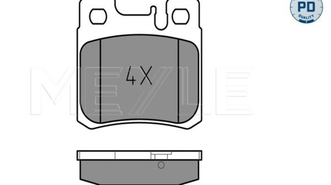 Set placute frana,frana disc puntea spate (0252119715PD MEYLE) MERCEDES-BENZ