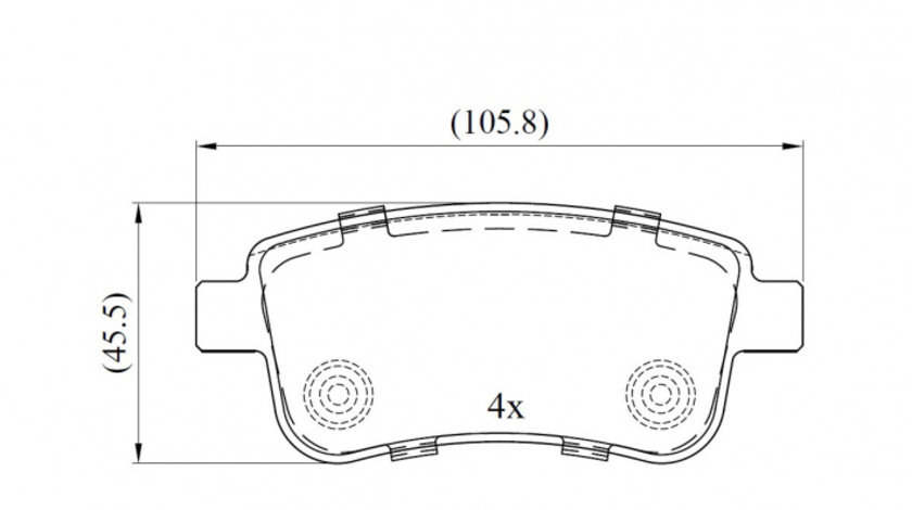 Set placute frana,frana disc puntea spate (VKBP90058 SKF) RENAULT