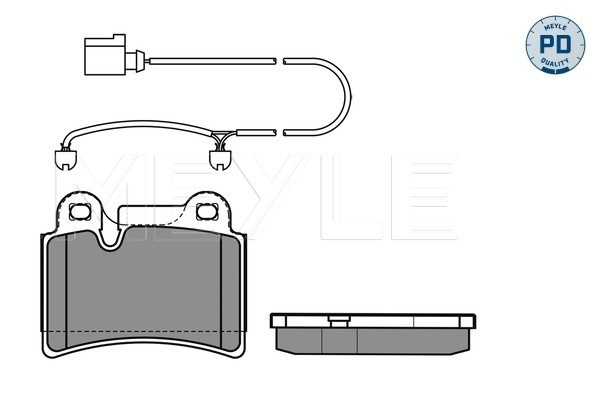 Set placute frana,frana disc puntea spate (0252409717PD MEYLE) VW