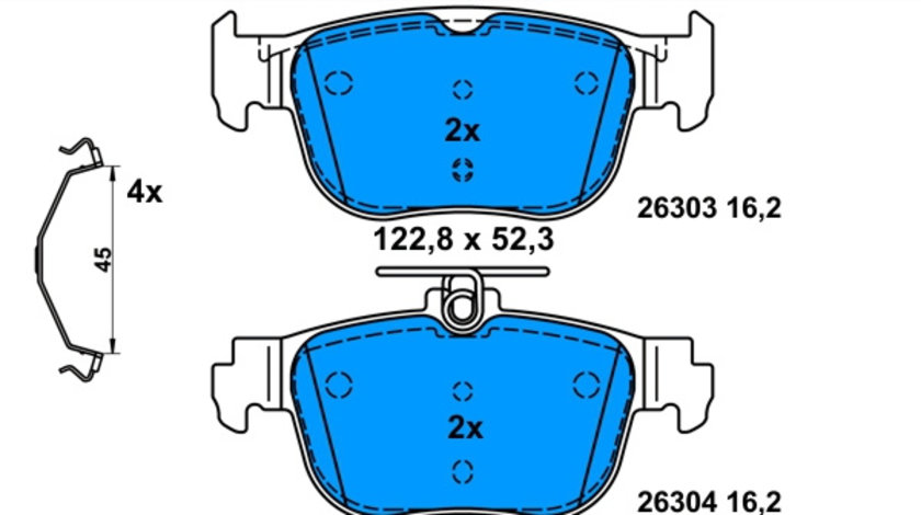 Set placute frana,frana disc puntea spate (13046073542 ATE) AUDI,CUPRA,SEAT,SKODA,VW