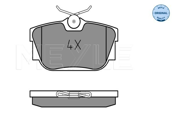 Set placute frana,frana disc puntea spate (0252322417 MEYLE) VW