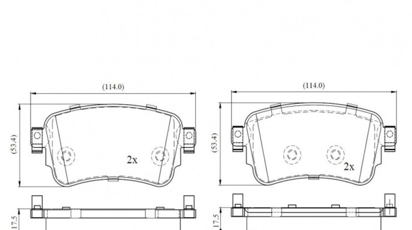 Set placute frana,frana disc puntea spate (VKBP90060E SKF) MERCEDES-BENZ