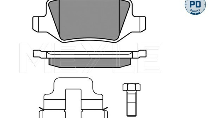 Set placute frana,frana disc puntea spate (0252313814PD MEYLE) MERCEDES-BENZ