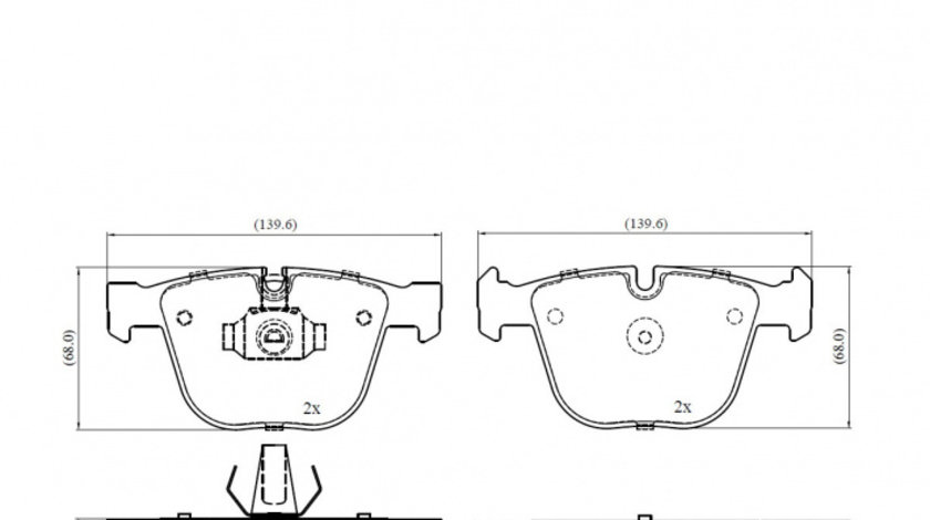 Set placute frana,frana disc puntea spate (VKBP90471 SKF) BENTLEY,BMW,ROLLS-ROYCE