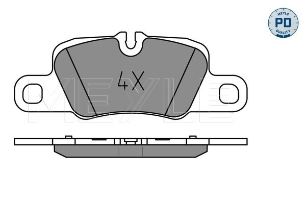 Set placute frana,frana disc puntea spate (0252455416PD MEYLE) PORSCHE