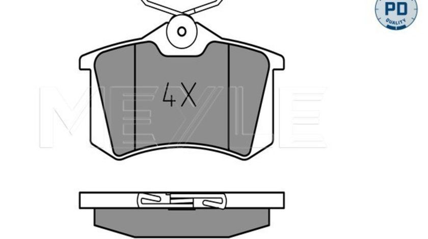 Set placute frana,frana disc puntea spate (0252096117PD MEYLE) AUDI,Citroen,DS,FIAT,FORD,LANCIA,OPEL,PEUGEOT,RENAULT,SEAT,SKODA,VAUXHALL,VW,VW (FAW),VW (SVW)