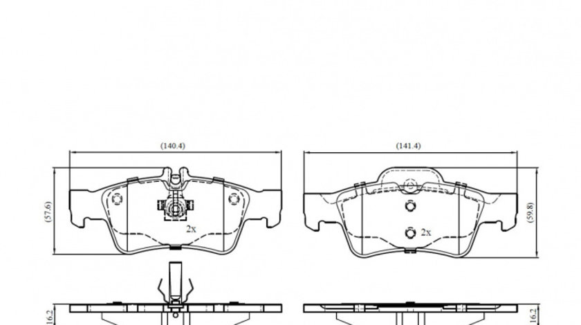 Set placute frana,frana disc puntea spate (VKBP90065 SKF) MERCEDES-BENZ,PORSCHE,TOYOTA,VAUXHALL