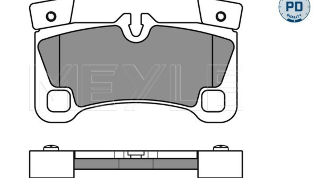 Set placute frana,frana disc puntea spate (0252429616PD MEYLE) AUDI,PORSCHE,VW