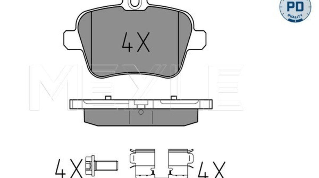 Set placute frana,frana disc puntea spate (0252484818PD MEYLE) INFINITI,MERCEDES-BENZ,MERCEDES-BENZ (BBDC)