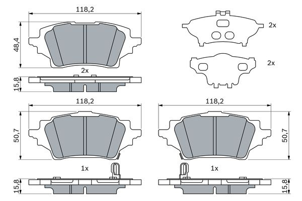 Set placute frana,frana disc puntea spate (0986424911 BOSCH) TOYOTA