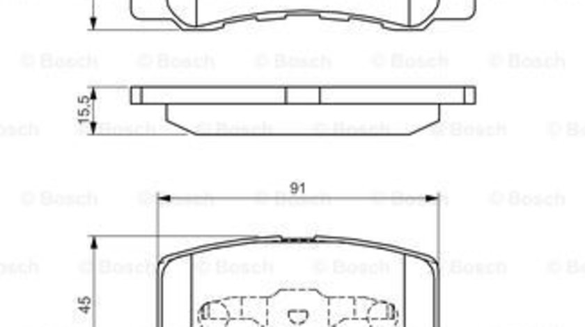 Set placute frana,frana disc puntea spate (0986495172 BOSCH) CHRYSLER,JEEP