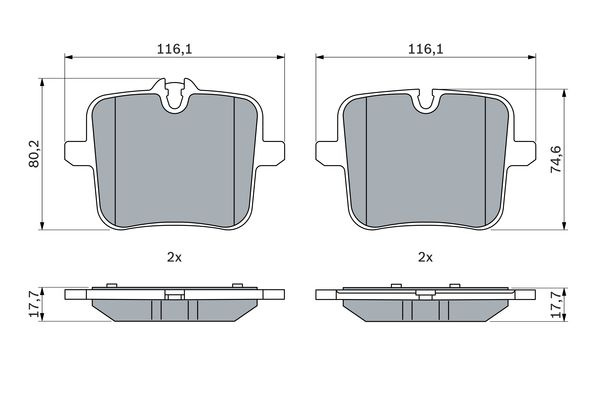Set placute frana,frana disc puntea spate (0986424923 BOSCH) BMW