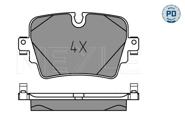 Set placute frana,frana disc puntea spate (0252574217PD MEYLE) JAGUAR