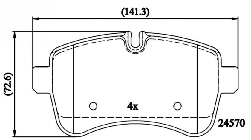 Set placute frana,frana disc puntea spate (VKBP90140 SKF) IVECO