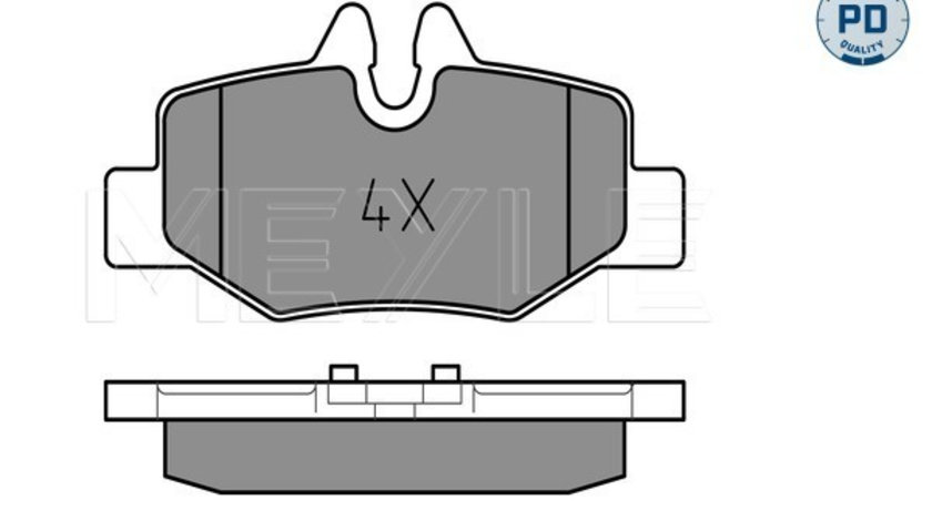 Set placute frana,frana disc puntea spate (0252400817PD MEYLE) MERCEDES-BENZ,MERCEDES-BENZ (FJDA)