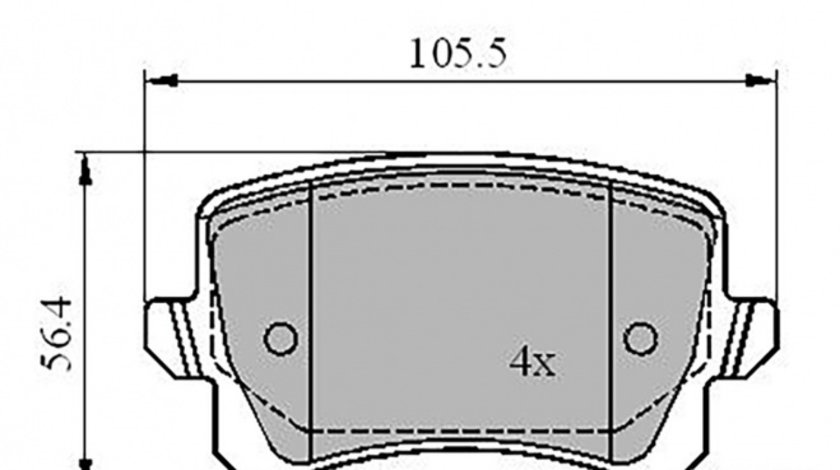 Set placute frana,frana disc puntea spate (VKBP90023 SKF) AUDI,SEAT,VW