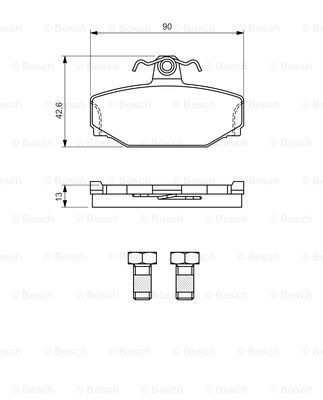 Set placute frana,frana disc puntea spate (0986460995 BOSCH) VOLVO