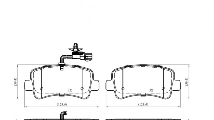 Set placute frana,frana disc puntea spate (VKBP90010E SKF) NISSAN,OPEL,RENAULT,VAUXHALL