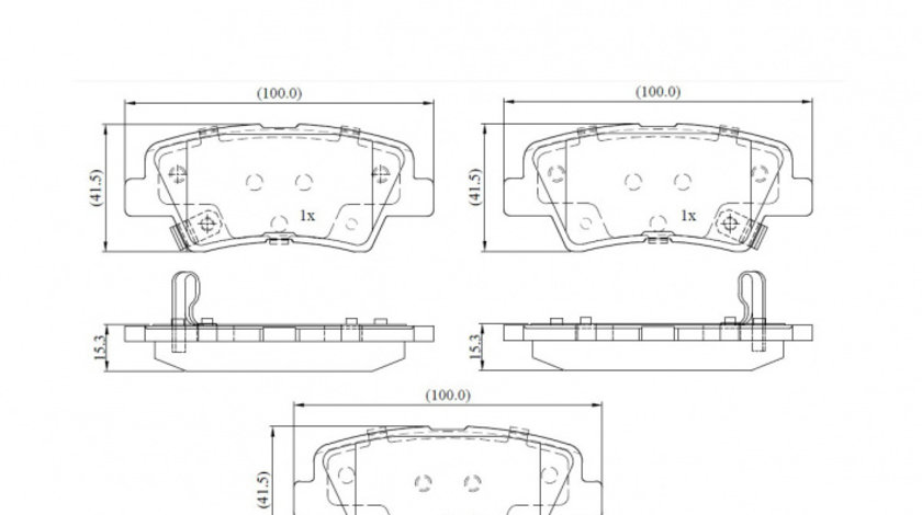 Set placute frana,frana disc puntea spate (VKBP90100A SKF) HYUNDAI,KIA,SSANGYONG