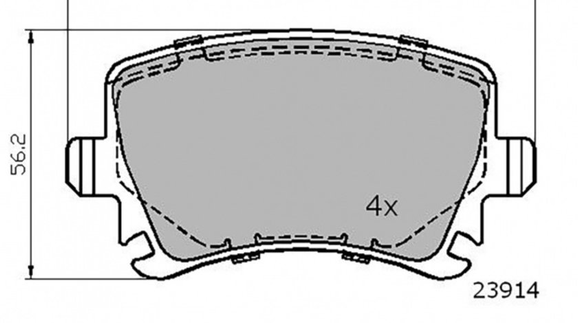 Set placute frana,frana disc puntea spate (VKBP90014 SKF) AUDI,SEAT,SKODA,VW