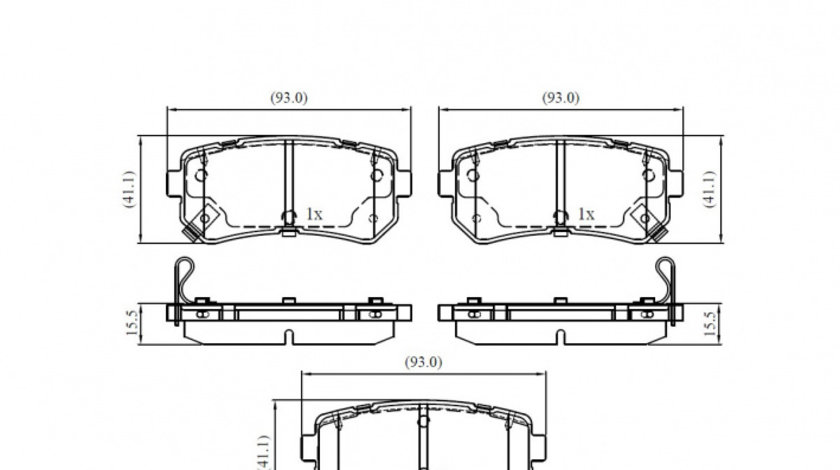 Set placute frana,frana disc puntea spate (VKBP90139A SKF) HYUNDAI,KIA