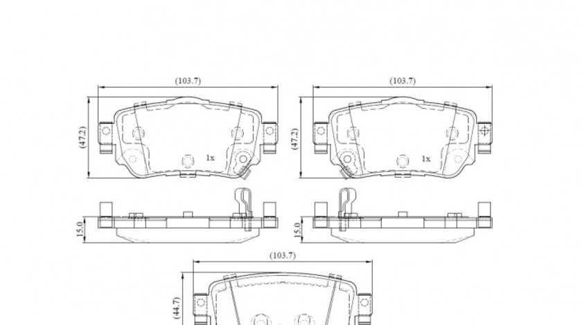 Set placute frana,frana disc puntea spate (VKBP90109A SKF) NISSAN,RENAULT