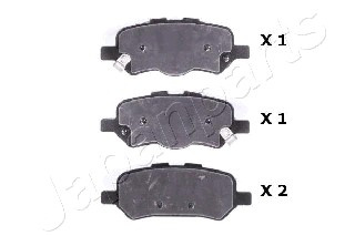 Set placute frana,frana disc puntea spate (PP2003AF JAPANPARTS)