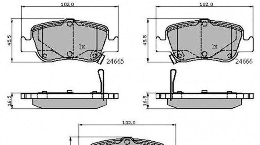 Set placute frana,frana disc puntea spate (VKBP90191A SKF) TOYOTA