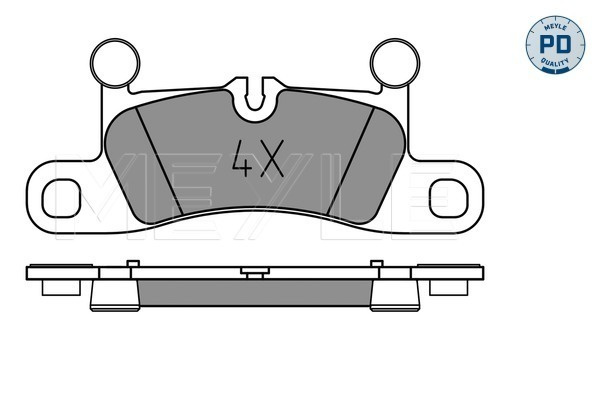 Set placute frana,frana disc puntea spate (0252472116PD MEYLE) PORSCHE,VW