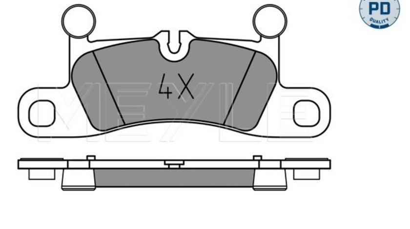 Set placute frana,frana disc puntea spate (0252472116PD MEYLE) PORSCHE,VW