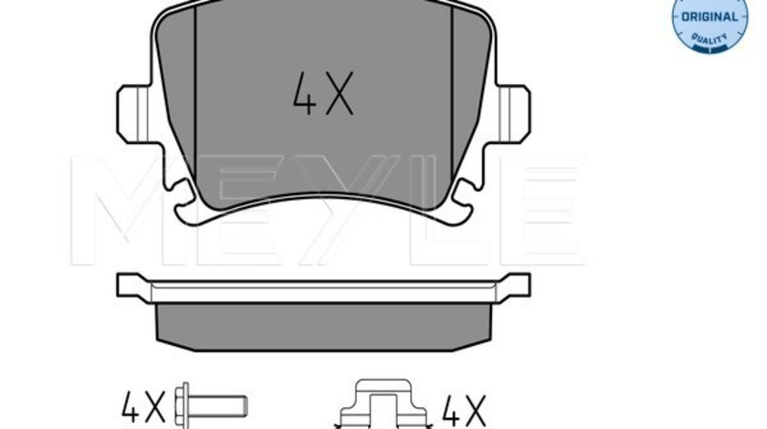 Set placute frana,frana disc puntea spate (0252391417 MEYLE) AUDI,AUDI (FAW),SEAT,SKODA,VW,VW (FAW),VW (SVW)