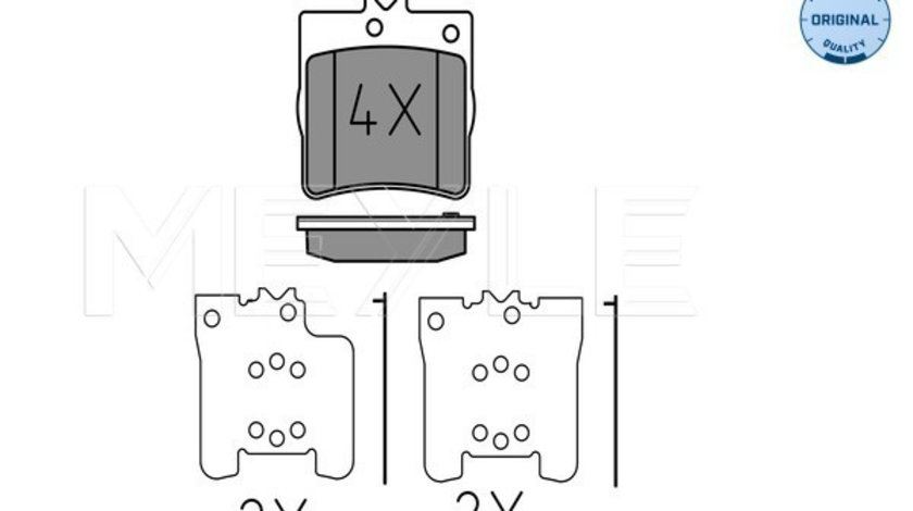 Set placute frana,frana disc puntea spate (0252191915 MEYLE) CHRYSLER,MERCEDES-BENZ