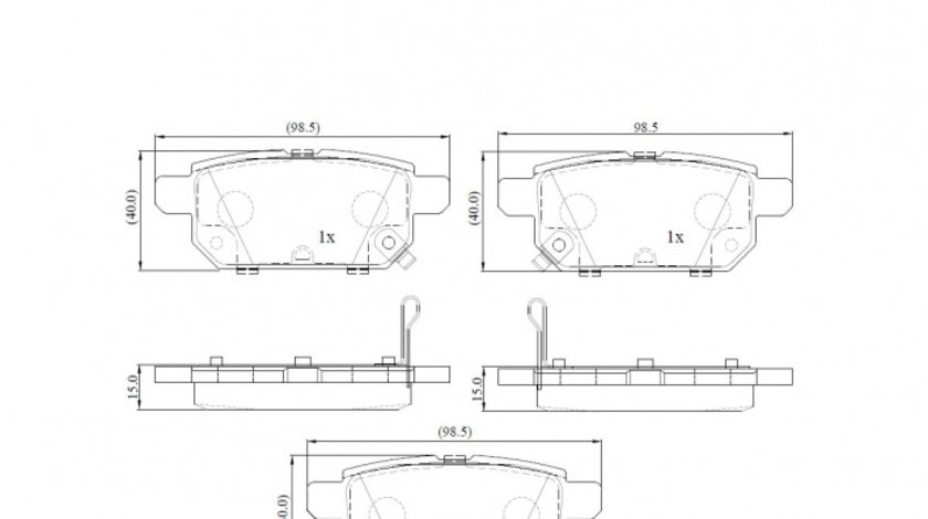 Set placute frana,frana disc puntea spate (VKBP90192A SKF) SUZUKI