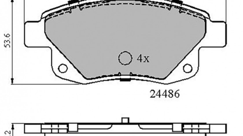 Set placute frana,frana disc puntea spate (VKBP90077E SKF) FORD