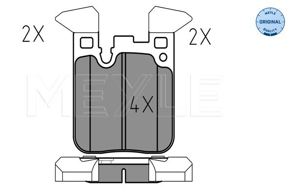 Set placute frana,frana disc puntea spate (0252502916 MEYLE) BMW
