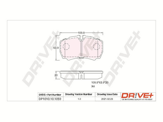 Set placute frana,frana disc puntea spate (DP1010101059 DRIVE) IVECO
