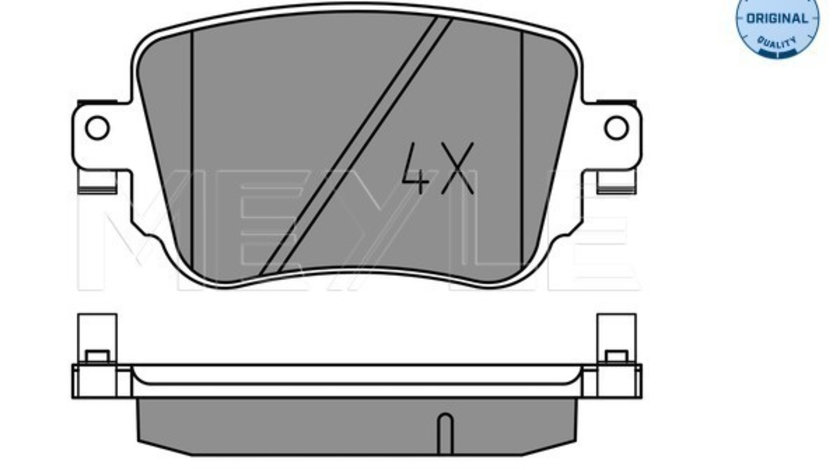 Set placute frana,frana disc puntea spate (0252510917 MEYLE) AUDI,SEAT,SKODA,VW