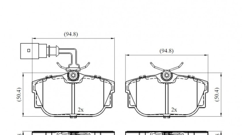 Set placute frana,frana disc puntea spate (VKBP90527E SKF) FORD,SEAT,VW