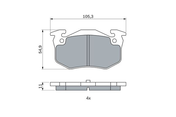 Set placute frana,frana disc puntea spate (0986424992 BOSCH) RENAULT