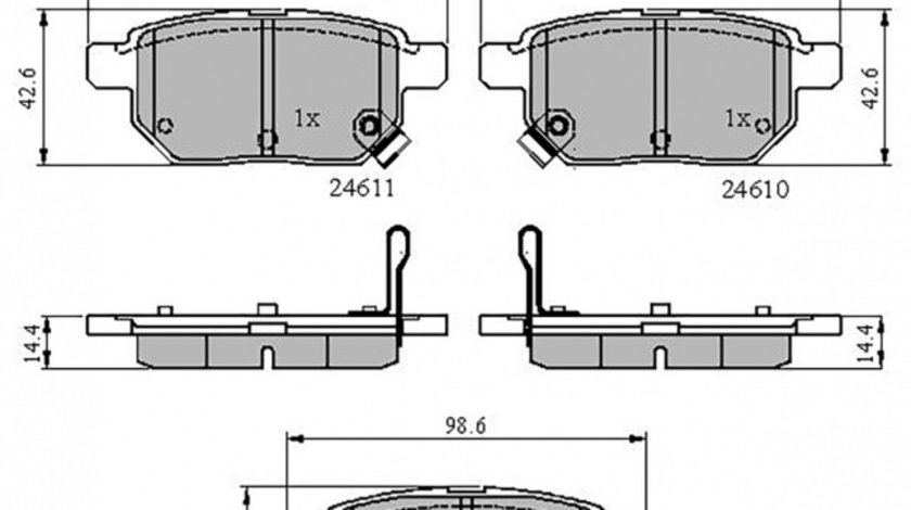 Set placute frana,frana disc puntea spate (VKBP90282A SKF) ASTON MARTIN,LEXUS,SUBARU,SUZUKI,TOYOTA