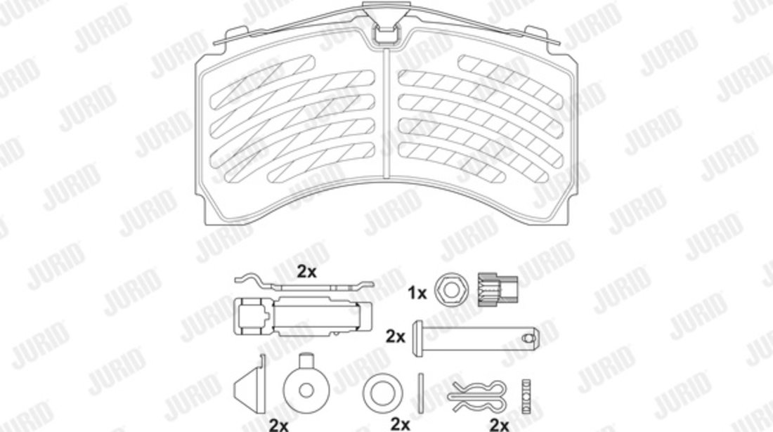 Set placute frana,frana disc puntea spate (2924405390 JURID) MERCEDES-BENZ