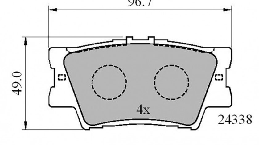 Set placute frana,frana disc puntea spate (VKBP90307 SKF) LEXUS,TOYOTA