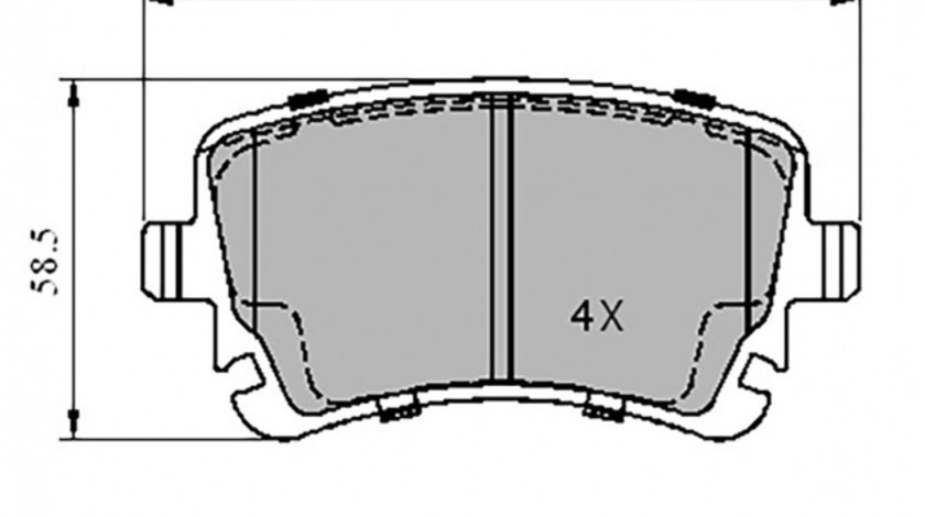 Set placute frana,frana disc puntea spate (VKBP90221 SKF) AUDI,BENTLEY,VW