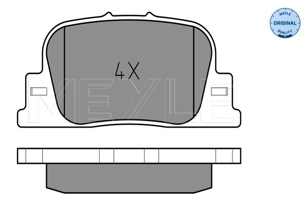 Set placute frana,frana disc puntea spate (0252359215 MEYLE) TOYOTA
