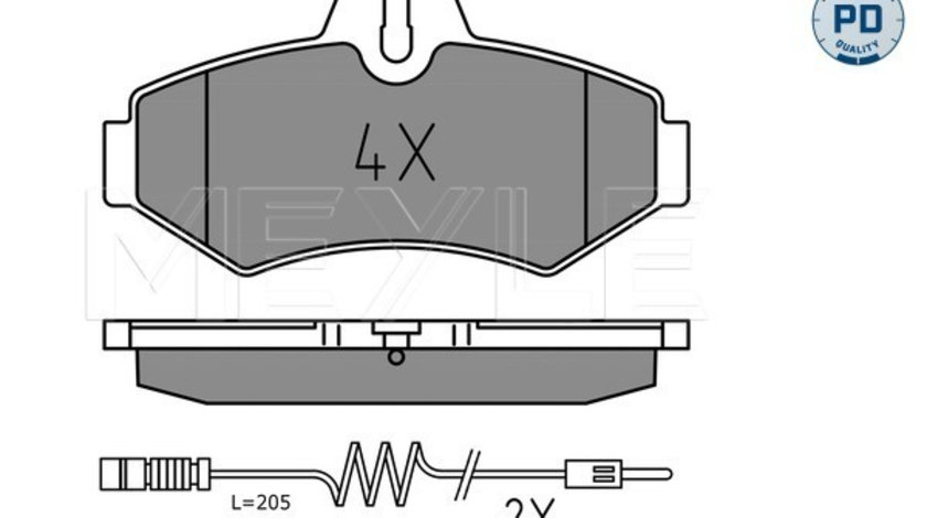 Set placute frana,frana disc puntea spate (0252302118PD MEYLE) MERCEDES-BENZ,VW