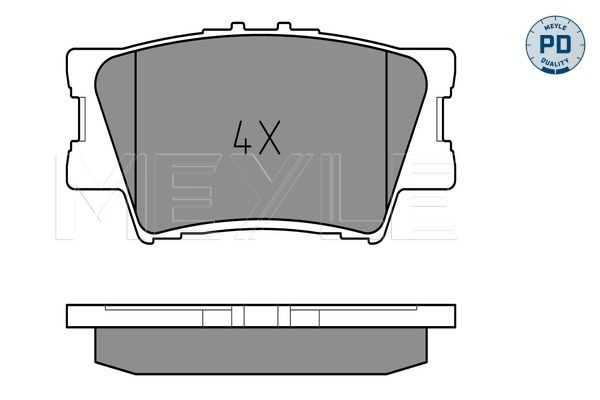Set placute frana,frana disc puntea spate (0252433815PD MEYLE) LEXUS,TOYOTA