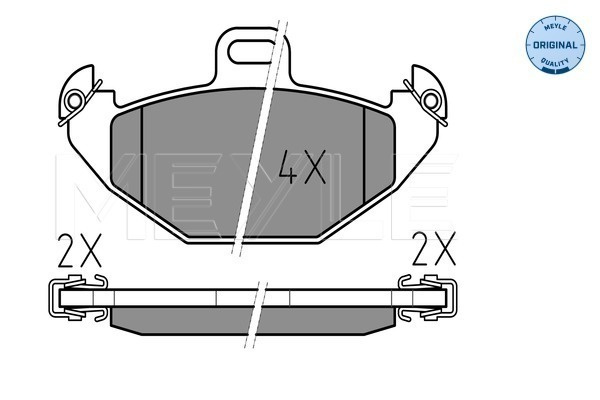 Set placute frana,frana disc puntea spate (0252196514 MEYLE) RENAULT