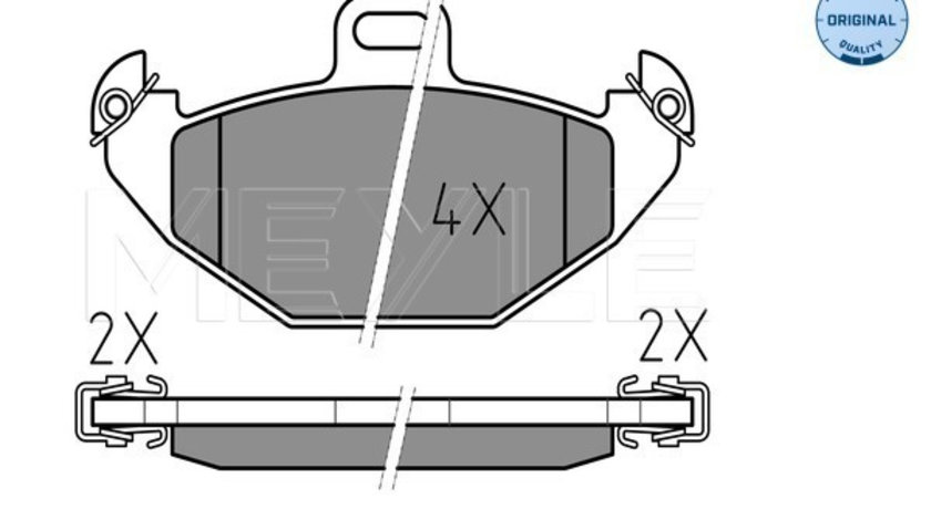 Set placute frana,frana disc puntea spate (0252196514 MEYLE) RENAULT