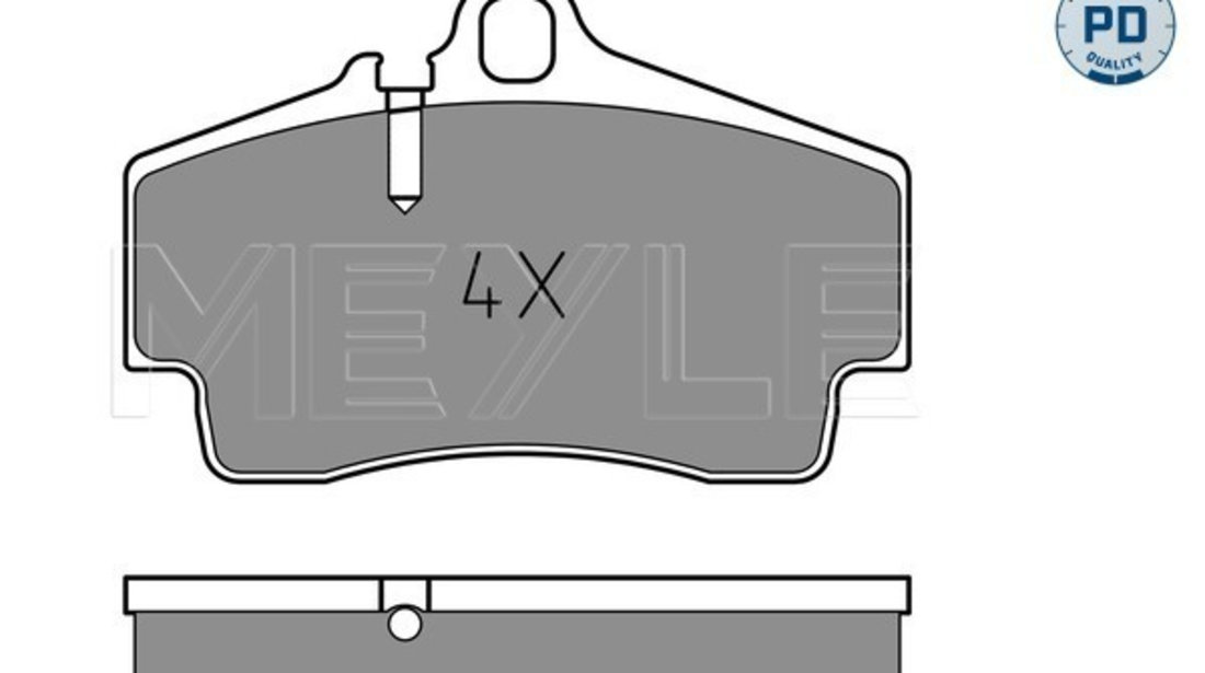 Set placute frana,frana disc puntea spate (0252179216PD MEYLE) PORSCHE